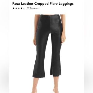 Commando Faux Leather Cropped Flare Leggings